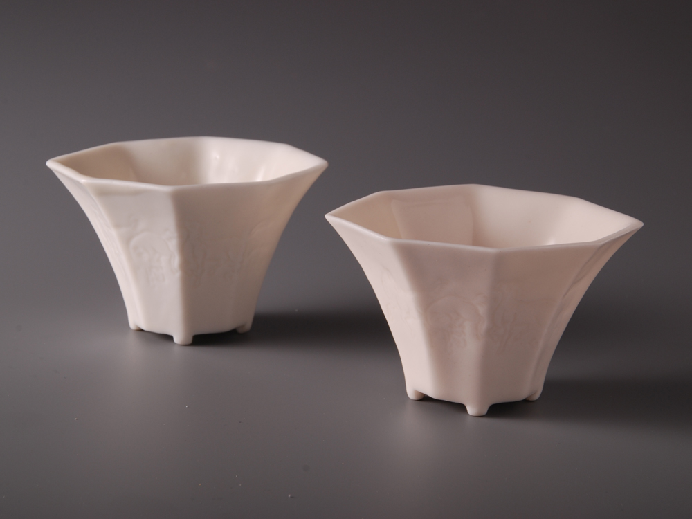 Pair of Libation CupsAnhua horses
